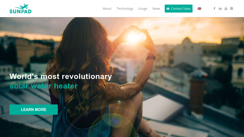 SUNPAD | World?s most revolutionary solar water heater