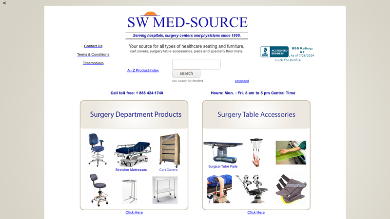 SW Med-Source | Surgery Department Products | Healthcare Furniture | Surgery Table Accessories