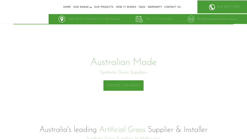 Artificial & Synthetic Grass Suppliers Melbourne - New, Astro Turf | Fake Grass