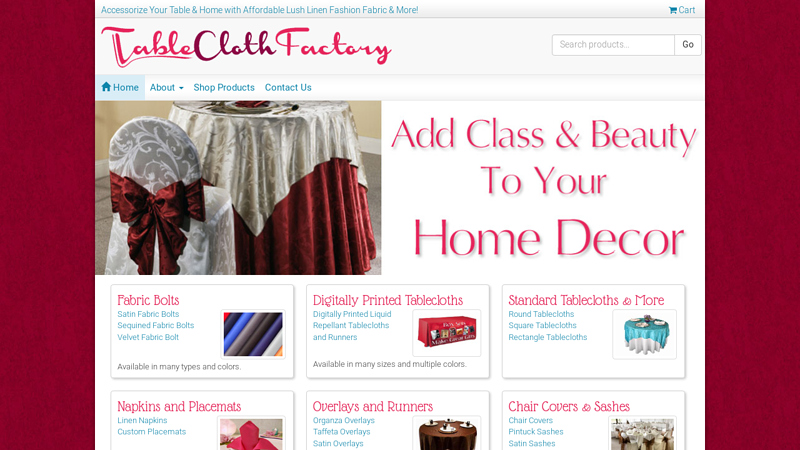 Table Cloth Factory: Tablecloths, Custom Table Linens & More