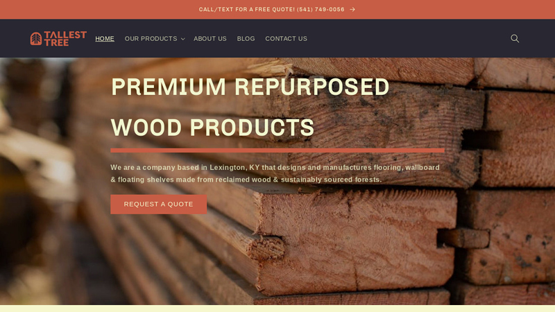 Premium Repurposed Wood Products - Lexington KY | Tallest Tree
