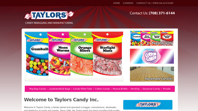 Taylors Candy | Rebagging and Manufacturing