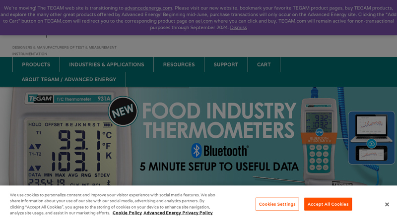 Digital Thermometers, Power Meters, Microohmmeters, I.S. Tools | TEGAM