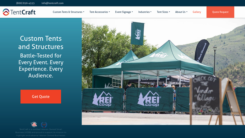 Custom Tents, Structures & Signage for Events | TentCraft?; Enhanced Buttons Example