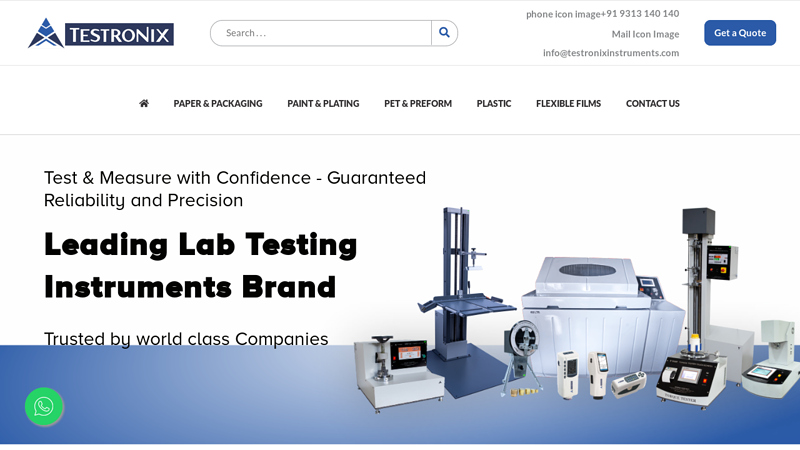Lab Testing Equipment & Instruments Manufacturer | Testronix