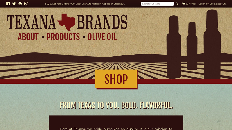 Texana Brands | Extra Virgin Olive Oils | Infused Olive Oils |