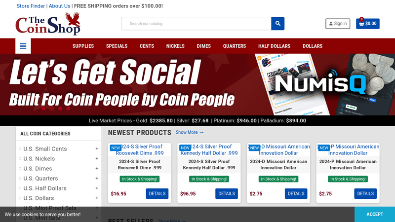 Wholesale Collectible Coins & Bullion | The Coin Shop - Premium Coins
