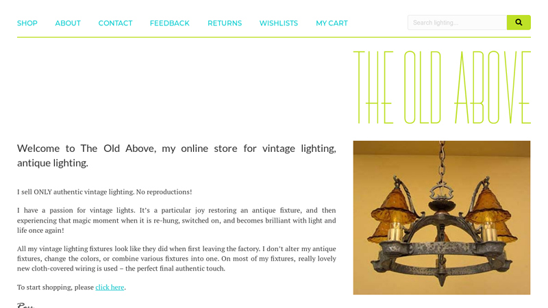 The Old Above: Shop Vintage Lighting - Authentic Antique Lights