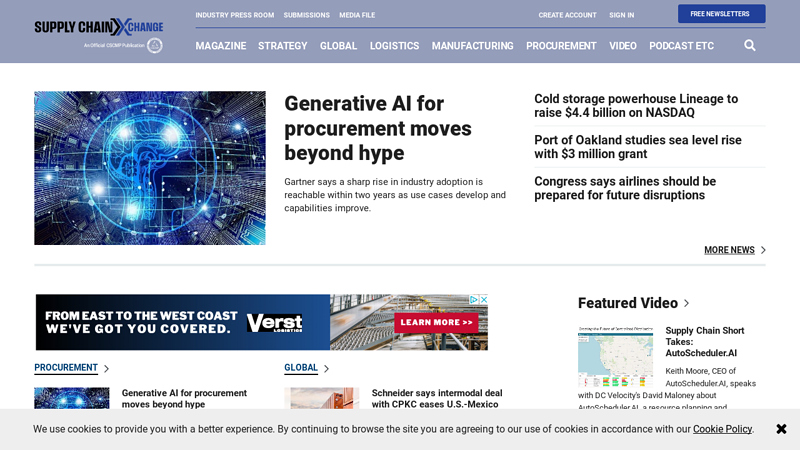 Supply Chain Xchange Home Page | The SCXchange