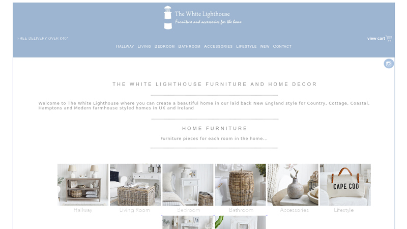 White Furniture | Coastal | New England | Modern Farmhouse | Hamptons Style - The White Lighthouse Furniture UK