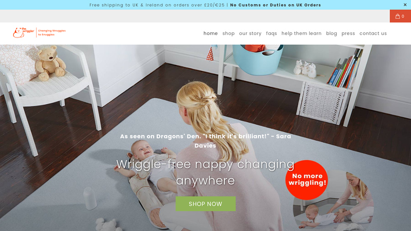 Want easier nappy changing? Get The Wriggler anti roll changing mat