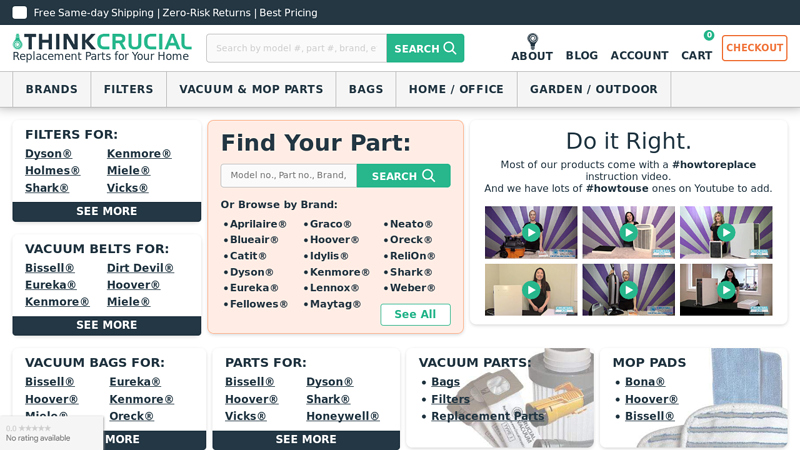 Think Crucial | Crucial Replacement Parts For Daily Life