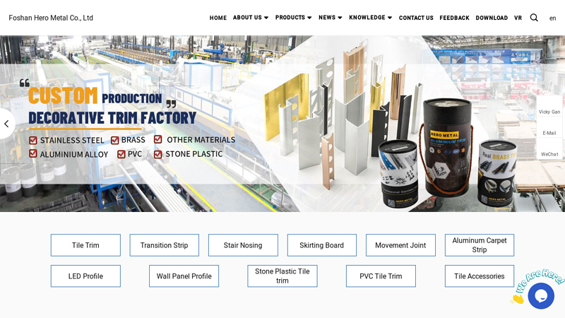 Tile Trim, Transition Strip, Flooring Prifile, Carpet strip, Stair nosing, Skirting Board Suppliers, Manufacturers, Factory - HERO METAL
