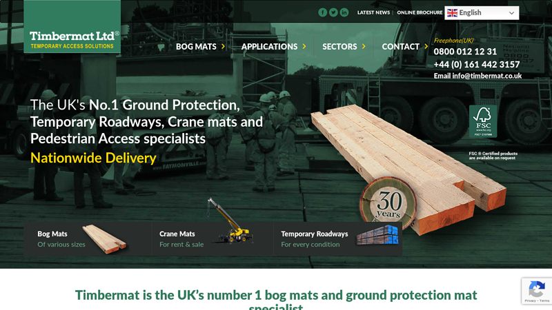 UK bog mats & ground protection specialists | Timbermat