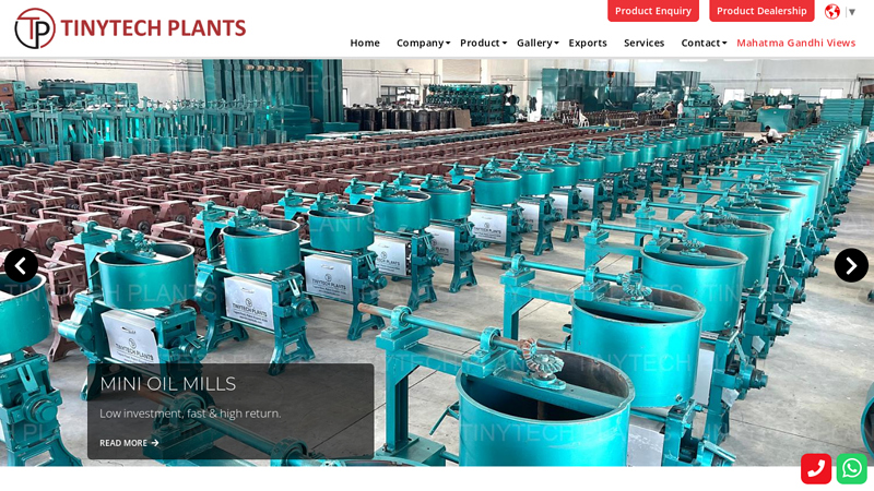 Tinytech Plants, Oil Mill Machinery, Tinytech Mini Oil Mills, Automatic Oil Milling Plants, Oil Refinery, Seed Processing Machinery, Oil Press Machine, Manufacturer, Rajkot, Gujarat, India