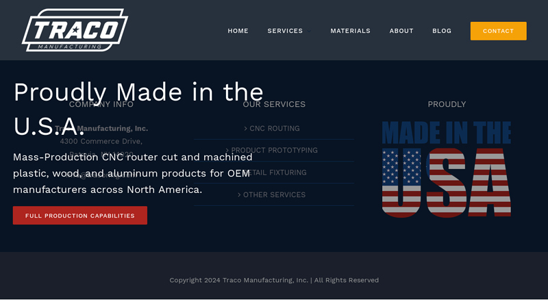 Traco Manufacturing - CNC Router Cut Solutions for OEM Manufacturers