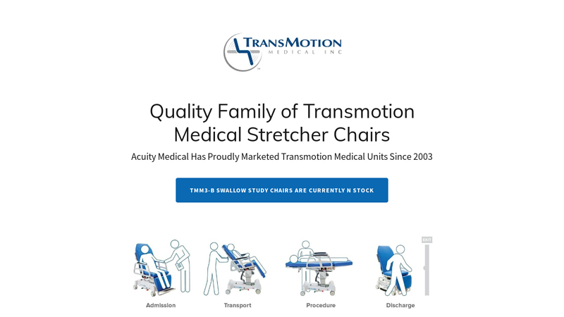 High-Quality Medical Stretcher chairs from the Transmotion Medical Line