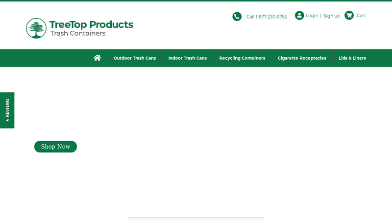 Trash Containers - Outdoor & Indoor Waste Receptacles For Parks & More - Trash Containers by TreeTop Products