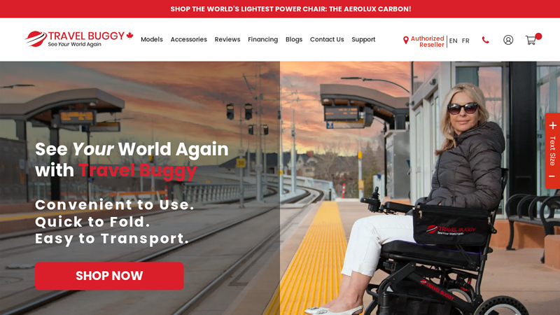 Travel Buggy Canada | Foldable Power Wheelchair