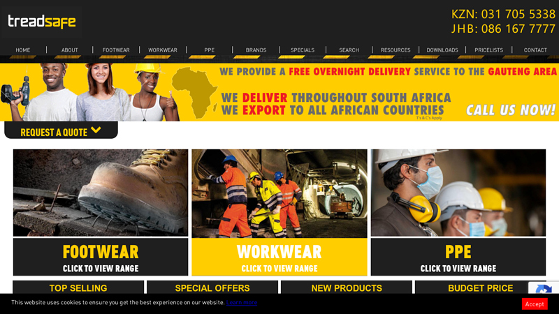 Safety Boots, Safety Shoes, Safety Footwear - Treadsafe South Africa