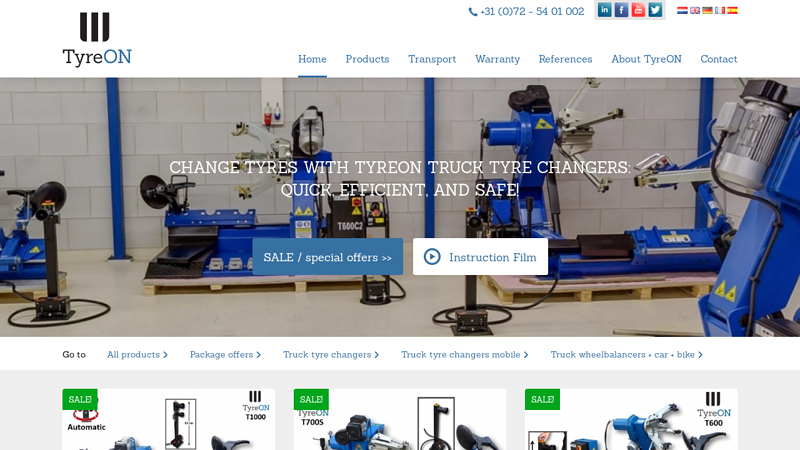 A TyreON truck tyre changer: quick, efficient and safe!