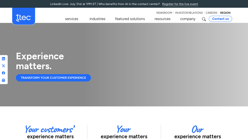 Worldwide digital leader in CX | TTEC