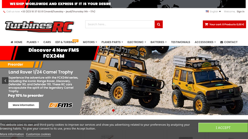 Turbines RC: EDF, RC models, airplanes, jets, RC parts and accessories for model aircrafts - TURBINES RC