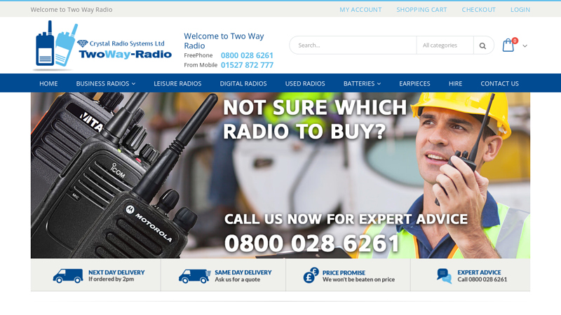 Two Way Radios & Walkie Talkies - Hire & Buy | Crystal Radio System