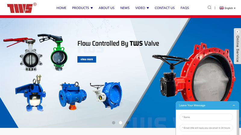 Butterfly Valve, Flow Controlled by TWS Valve