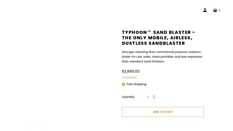 Typhoon Blaster | The Only Airless Portable Sandblaster