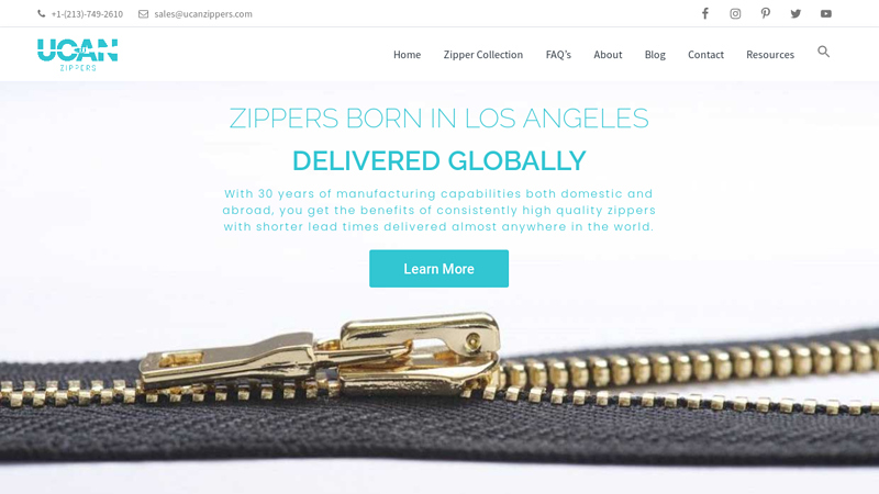 UCAN Zippers USA | Los Angeles 90058 C UCAN Zippers USA is the last zipper manufacturer in Los Angeles and one of the very few in the US