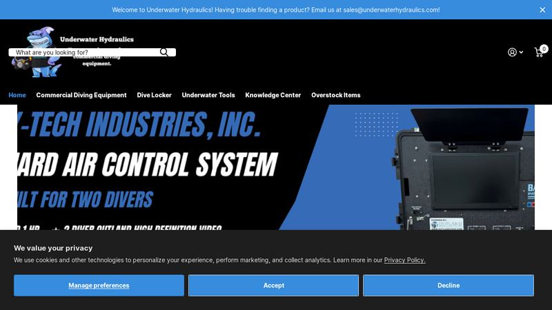 #1 Online Commercial Diving Supplier | Largest Selection | Low Prices! C Underwater Hydraulics