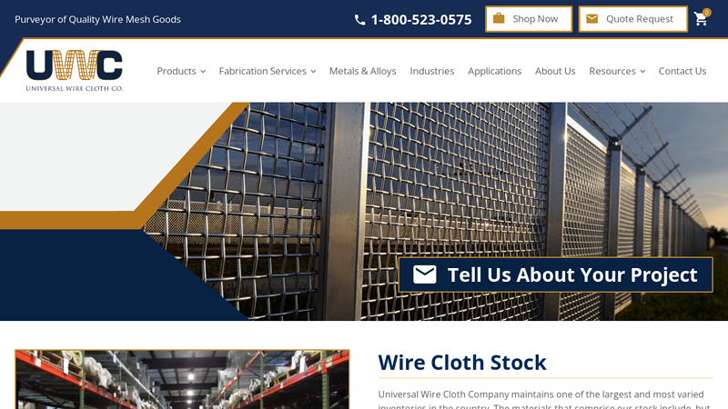 Welded Wire Mesh Products, Panels, Fabrications Manufacturer, Decorative Hard Wire Mesh Cloth Company In USA - Universal Wire Cloth