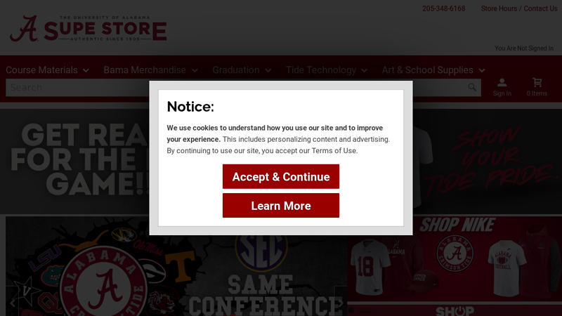 Welcome | University of Alabama Supply Store