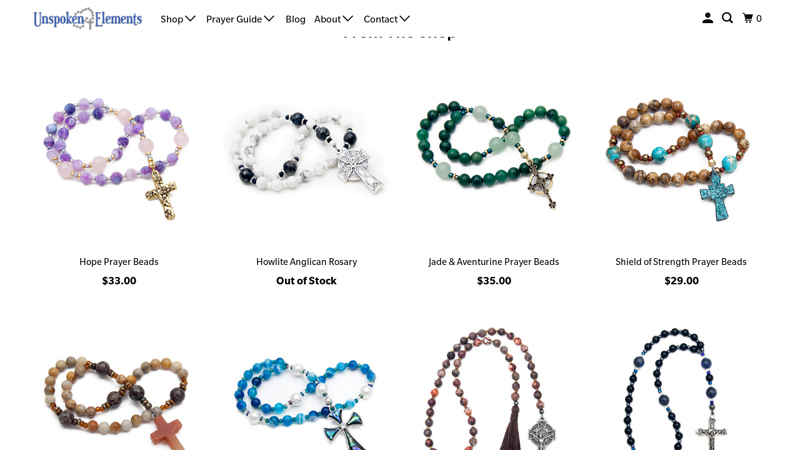 Unspoken Elements Anglican Prayer Beads & Rosaries