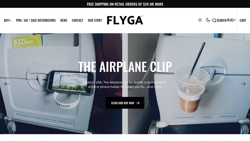 The Airplane Drink / Phone Holder by FLYGA, making your flight better!