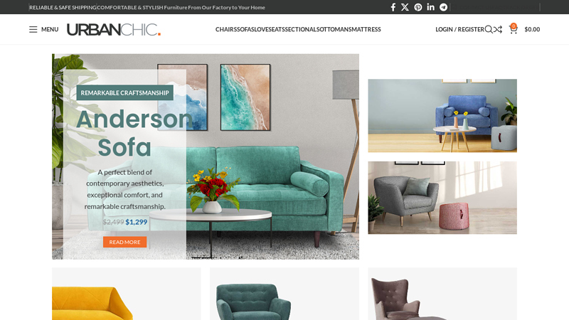 Comfortable & Stylish Sofa and Furniture - Urban Chic USA
