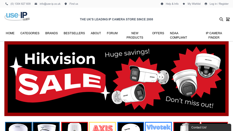 IP Cameras and IP CCTV webshop.
