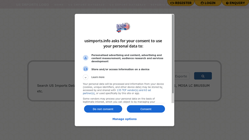 US Imports Bill of Lading Data Custom Shipment Statistics HSN Code