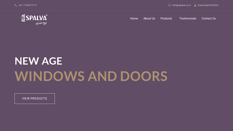 Home - Spalva New Age Windows and Doors Manufacturers