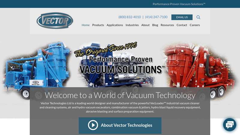 Industrial Vacuum Cleaners - Vehicle Mounted Vacuums - Vector Technologies Ltd