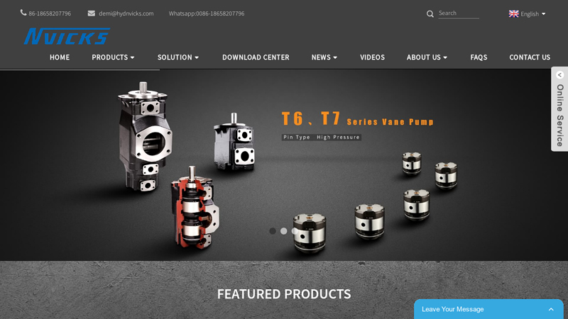 Vane Pump, Hydraulic Servo System, Hydraulic Oil Pump, Electric Hydraulic Pump - Vicks