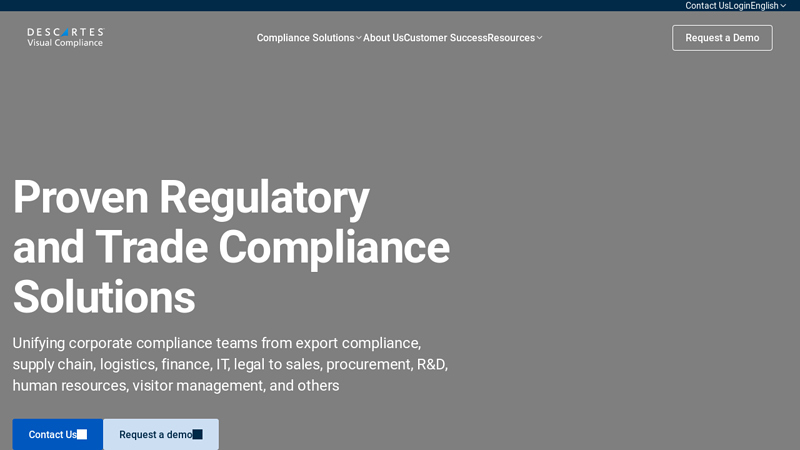 Global Trade Compliance Software | Descartes Visual Compliance