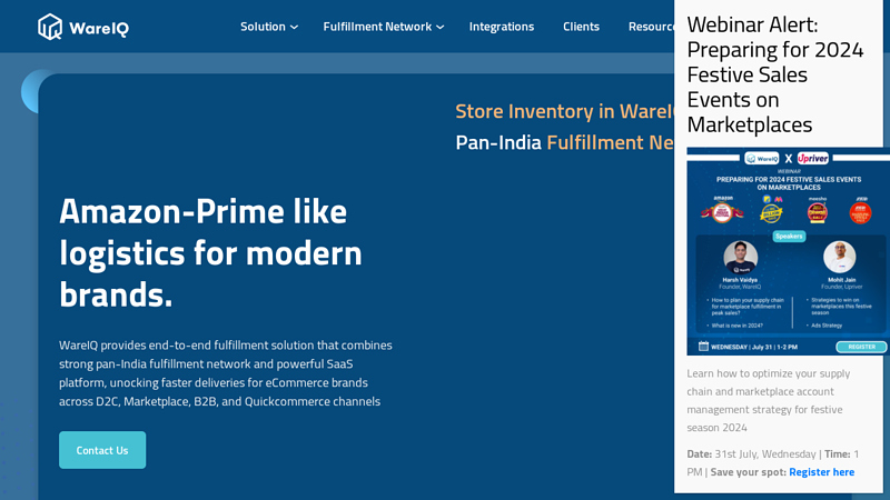 Amazon-Prime Like Logistics For Modern Brands | WareIQ