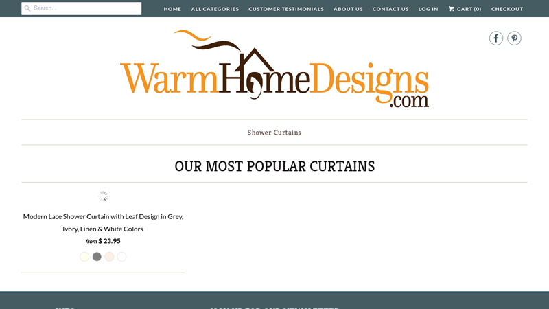 Warm Home Designs Window Treatments, Curtains, Drapes, Scarfs & Sheers