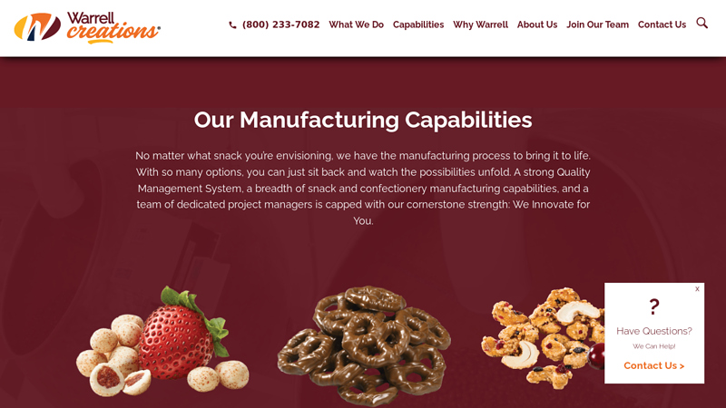 The Warrell Corporation | Snack & Confectionery Manufacturer