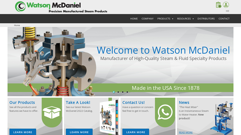 Watson McDaniel Manufacturer of High-Quality Steam & Fluid Specialty Products
