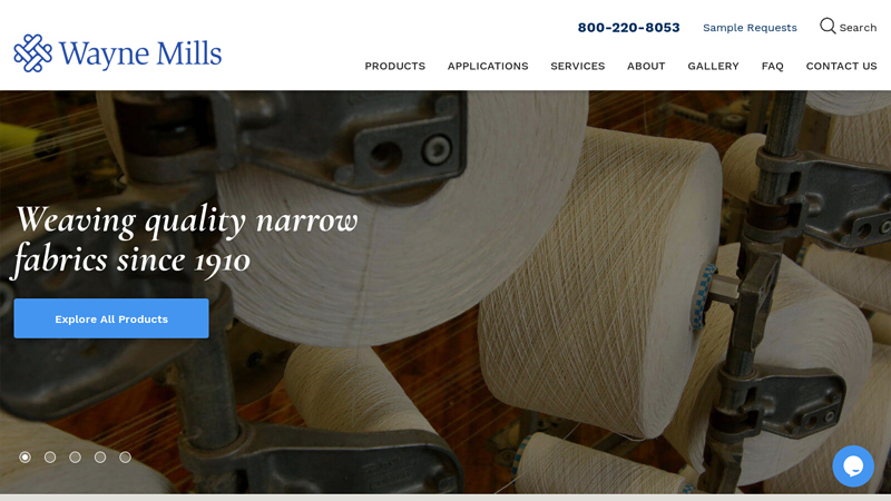 Webbing & Tape | Manufacturer & Supplier Since 1910 | Wayne Mills
