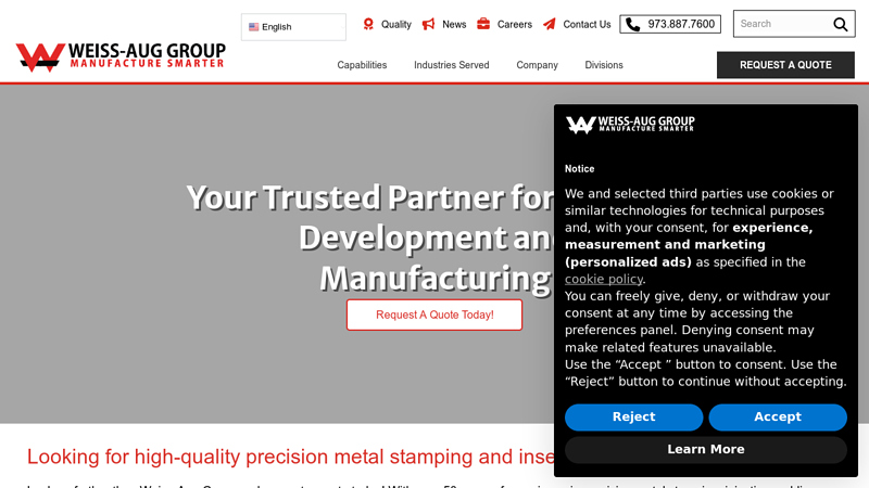 Metal Stamping Manufacturer - Metal Stamping Services | Weiss-Aug Group