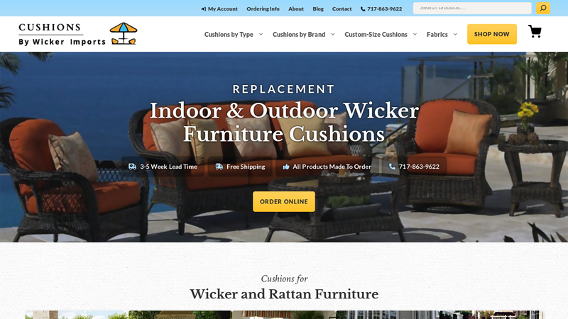 Outdoor Wicker Furniture Cushions | Free Delivery